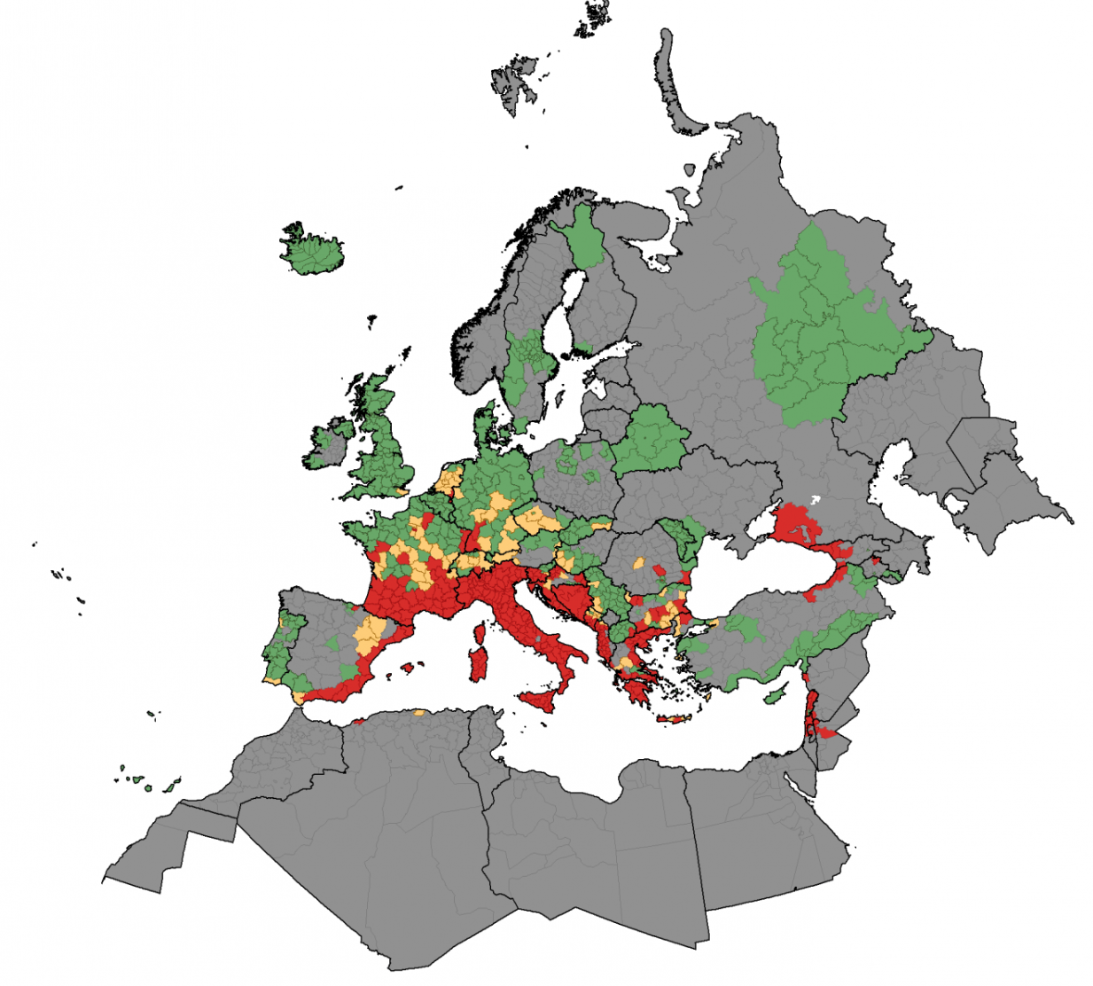 Presenza in Europa della zanzara tigre